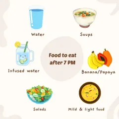 If you do feel hungry after your main dinner, opt for light and easy-to-digest options. A simple soup, a piece of fruit like banana or papaya, or infused water can satisfy you without disturbing your sleep.