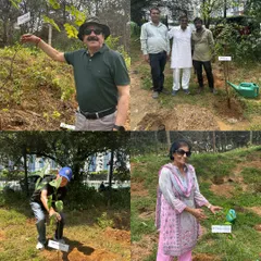 More portraits from the DLF Senior Citizen Council's plantation drive, showcasing their commitment to leaving a green legacy for younger generations.