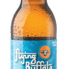 A detailed close-up is essential for showing product quality. This shot highlights the brand logo, the texture of the label, and the cold condensation on the bottle, all key details for a discerning customer.