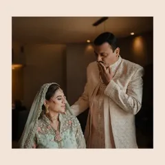 A memory etched forever. This close-up captures the father's overwhelming emotion as he sees his daughter ready to begin her new chapter. It's a testament to the deep bonds of family.