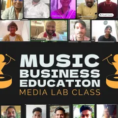 A snapshot from our online Music Business Education class. This program is for anyone curious about the industry's inner workings, covering topics like copyright, marketing, and artist management, with no prior music experience needed.