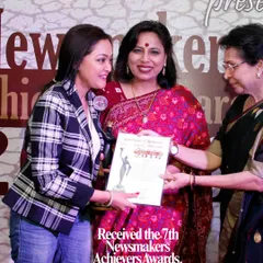 Receiving the 7th Newsmakers Achievers Award in 2016. This was a time of figuring things out, but the goal has always been the same: to bring a scientific and holistic perspective to beauty and wellness.