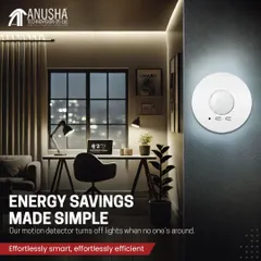 This motion detector is a simple yet effective tool for both security and energy efficiency. It can trigger lights to deter potential intruders or automatically turn them off when a room is empty, saving you energy without any effort.