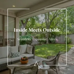 My approach to creating a seamless connection between inside and outside spaces. This expands the perceived size of a room and brings the vitality of nature indoors.
