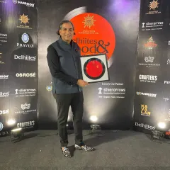 On the red carpet after receiving the 'Luxury Caterer of the Year' award. This recognition fuels our passion to keep raising the bar.