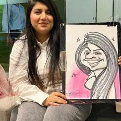 A caricature from a Women's Day celebration at Dentus India. It was a pleasure to help celebrate the amazing women on their team with some fun art.