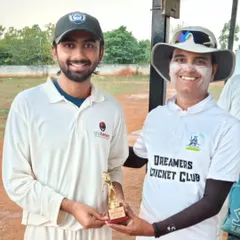 A proud moment for one of our best bowlers, being recognized for his crucial role in securing a tournament win for the team.