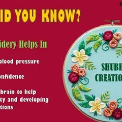 Did you know that hand embroidery is good for your well-being? It's known to help lower blood pressure, increase confidence, and train your brain to be more creative.