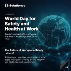 We are revolutionizing workplace health and safety through AI and digitalization. This visual introduces our commitment to creating safe, adaptive, and health-focused environments by leveraging digital innovation.