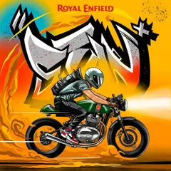 Bringing that street energy to the automotive world. This is a custom Royal Enfield GT650 illustration I created, mixing graffiti styles with pop colors to capture the feeling of the ride. Perfect for apparel or a poster.