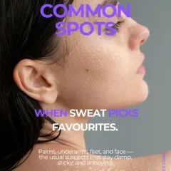 Excessive sweating often picks favorites, with the palms, underarms, feet, and face being the most common spots. I offer targeted treatments for each of these areas.