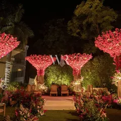 A mandap should be as unique as the love it celebrates. I designed this modern yet whimsical altar with sculptural floral trees, creating a blooming pink paradise that felt both artistic and deeply personal, a perfect sanctuary for the wedding vows.