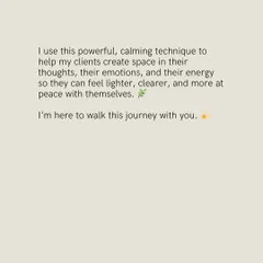 Beyond my main services, I also use other powerful, calming techniques like Access Bars. This modality helps my clients create space in their thoughts and energy, allowing them to feel lighter, clearer, and more at peace with themselves. I am here to walk this journey with you.
