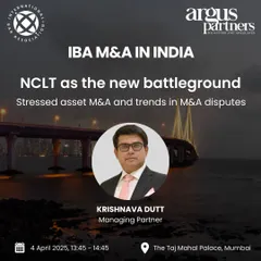 At the International Bar Association's conference on M&A in India, I shared my insights on the National Company Law Tribunal (NCLT) becoming a new battleground for M&A disputes. The discussion focused on strategic risk mitigation in stressed asset transactions, a core area of my practice.