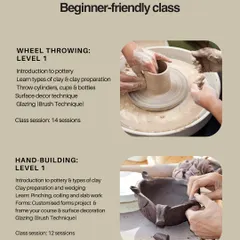 Perfect for those just starting out, our beginner friendly classes cover the fundamentals of both wheel throwing and hand building. We focus on building a strong foundation in a supportive, small group setting.