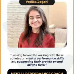 Meet Vedika Jogani, our Mental Performance Coach, who supports our athletes' growth on and off the field.