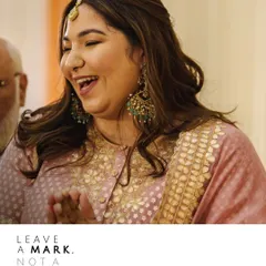 Client Shubhi radiates pure festive joy in the Touch of Azure Earrings. These bold, unapologetic earrings are perfect for making a statement at any celebration, reflecting a spirit that is both stylish and conscious.