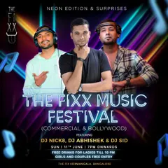 A music festival format right in the heart of the city. This event at The Fixx Bar brought together three DJs for a night of Commercial and Bollywood music, showcasing my ability to perform in a festival-style lineup.