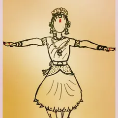 An illustration of the 'Ta Dhit Tha' adavu. We use our YouTube channel to share tutorials and practice videos for our students.