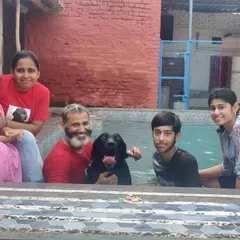 The whole family enjoying a refreshing dip. Our pool has steps and shallow areas, making it safe for everyone to join in.