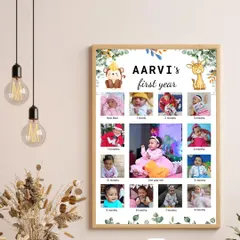 Celebrate every precious moment of their first year with a personalized milestone photo frame. It’s a beautiful way to display those cherished memories, from their first smile to their first steps, all in one place.