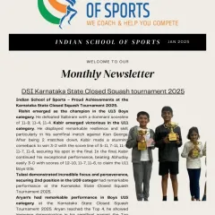 Our January 2025 newsletter, celebrating the proud achievements of our players at the Karnataka State Closed Squash tournament. We believe in sharing and celebrating success as a community.