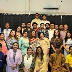 The happy faces of our cast and audience after a successful show. Theatre is a collaborative art, and we celebrate our shared success as one big team.