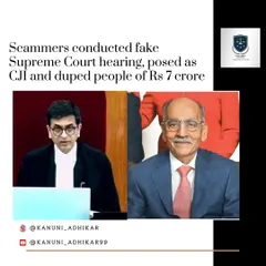Scammers conducted a fake Supreme Court hearing and duped a businessman of Rs 7 crore. This post details a real-life 'digital arrest' scam where fraudsters even impersonated the Chief Justice of India. It's a cautionary tale about the lengths criminals will go to.