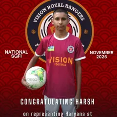 We are incredibly proud of our U17 star, Harsh, for representing Haryana at the SGFI Nationals. This is a testament to his hard work and the professional pathway we provide for dedicated players.