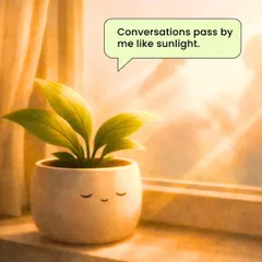 "Conversations pass by me like sunlight." Plants create a backdrop for your life's most important moments, absorbing the energy of the home.