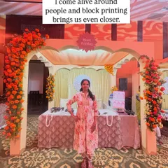 (Image) I truly come alive when I'm around people, and block printing brings us all closer. Here I am at a beautiful wedding event, ready to guide guests through a creative journey.