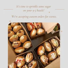 Let me sprinkle some sugar on your 9-to-5 hustle with custom dessert boxes for your team.