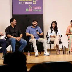 I believe in sharing the real story of being a professional artist. Here I am, speaking on a panel at my alma mater, Rachana Sansad, discussing the challenges and opportunities in the field of illustration, including the rise of AI and how we can adapt.
