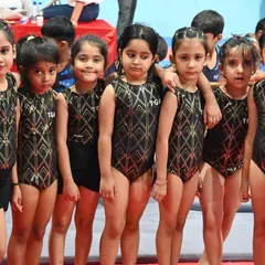 Our TGA girls team, united and ready to compete. We foster a strong sense of teamwork and mutual support among our athletes.