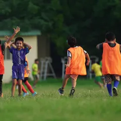 The pure joy of the game. Our parties are filled with moments like this, where kids can run, play, and express themselves in a fun and supportive environment.