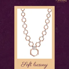 Soft luxury defined. This timeless minimal gold necklace with geometric links and diamond accents is perfect for every occasion, from the office to a dinner out.