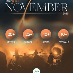 A summary of our incredible November 2025, where we managed over 20 artists and 25 shows across more than 10 cities and festivals.
