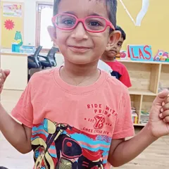 This student's confident smile says it all. We encourage our children to express themselves and feel proud of their journey, celebrating every small and big achievement along the way.