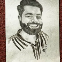 This commissioned charcoal portrait shows my style of blending realism with a touch of caricature to emphasize a warm and friendly smile.