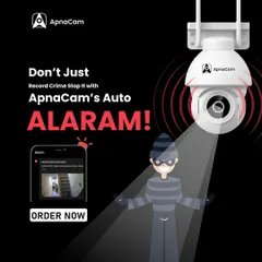 Don't just record crime, stop it. My WiFi camera's Auto Alarm feature detects a human body and sounds an alarm, actively deterring intruders.