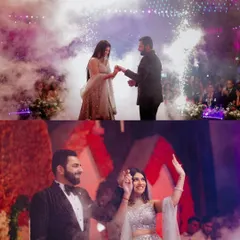 The grand entry. With pyrotechnics and dramatic lighting, I make sure your entrance is as spectacular as the love you share. This is a key moment in any engagement photography session.