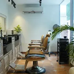 Another look at the men's section in my Chanakyapuri salon. The space is equipped with professional-grade tools and designed with a clean, classic aesthetic for a premium barbering experience.