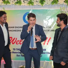 An interactive moment on stage with company employees. Even in a formal setting, I find opportunities to connect with the audience and create a more personal experience.