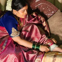 Getting ready for a festival, putting on my silver anklets. For me, every part of dressing up traditionally is a ritual in itself, a way of honoring the occasion.