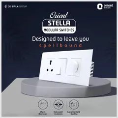 The Orient Stella modular switch combines elegant design with superior engineering. This product is shock-resistant, features anti-weld contacts, and boasts a superior build quality, ensuring both beauty and long-term performance for your walls.