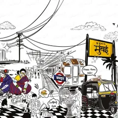 Mumbai Meri Jaan ♥️ This is my love letter to Mumbai, capturing the city's beautiful chaos in a single illustration. From the Kali Peeli taxis and local trains to the street dogs I adore, every detail is a piece of my heart. This is one of my most popular prints.