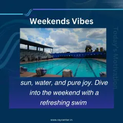 Weekend vibes at our Olympic-size pool. This is our canvas, where we work hard during the week to enjoy the feeling of gliding through the water.