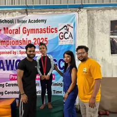 Celebrating a student's victory. Her dedication in class really showed during the competition. I'm incredibly proud to be her coach.