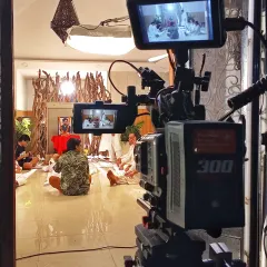 Here is a view from my camera's perspective during a shoot for a YouTube video. This shot shows how I frame scenes and monitor the action to ensure we capture the perfect take.
