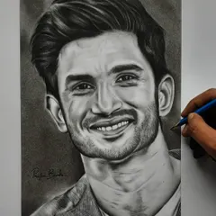 You are the most beautiful memory. This is my first-anniversary tribute portrait of the versatile and inspiring actor, Sushant Singh Rajput.